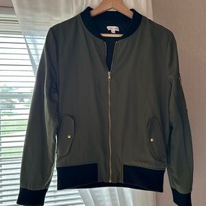 Olivia Grey - Bomber Jacket - Army Green - Size Small